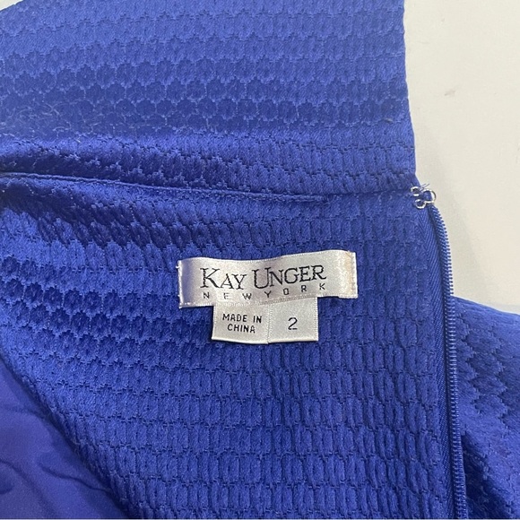 Kay Unger Navy Dress Perfect for Cocktail, Wedding, Mother Of The Bride. Sz 2 - Picture 8 of 15